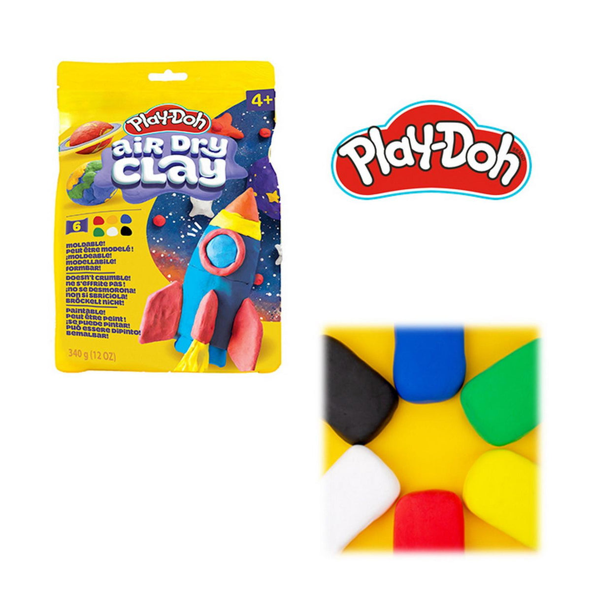 PLAY-DOH ARCILLA AIR DRY CLAY MOLDEABLE ESPACIAL