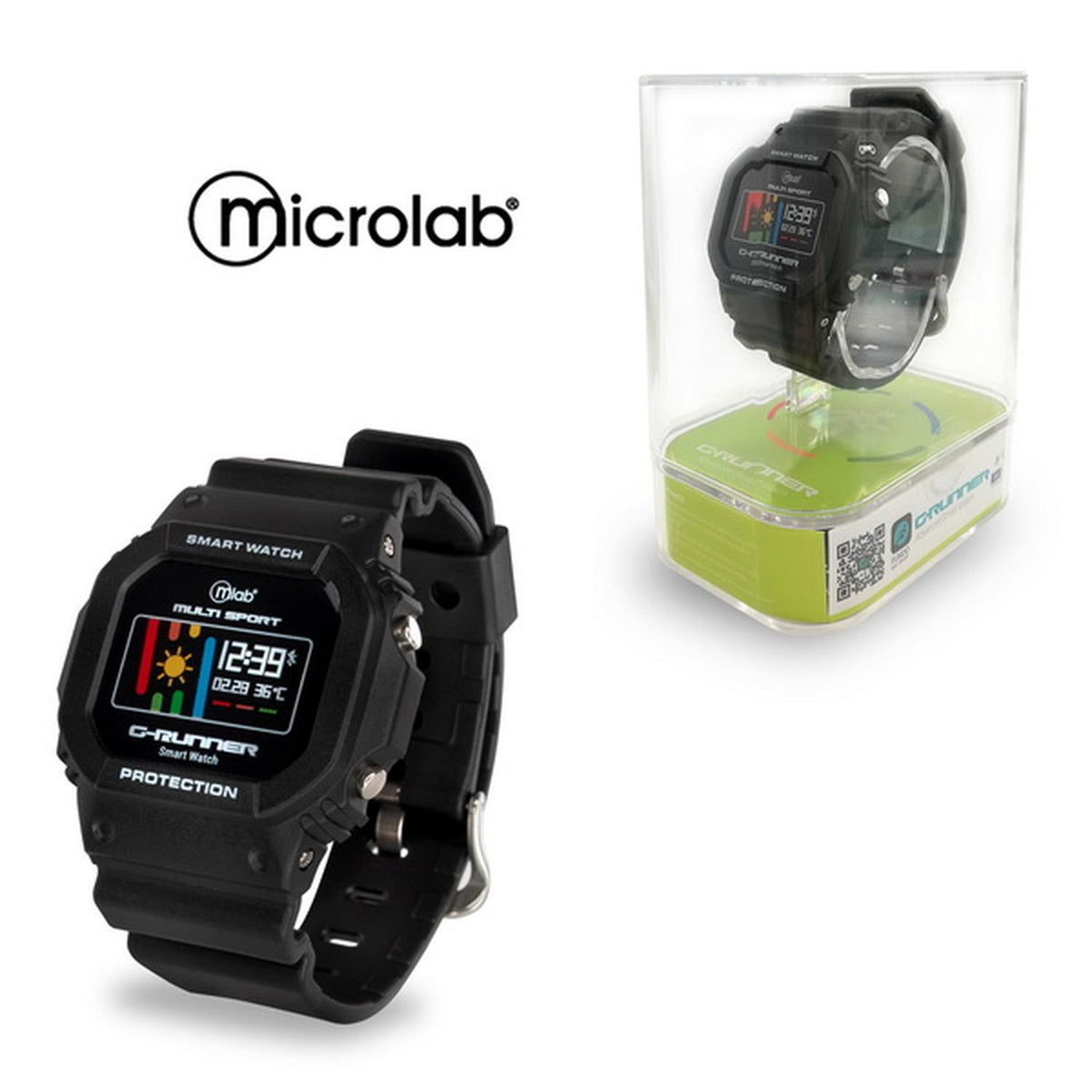 SmartWatch AK72 Negro Hombre / IP68 Amoled BT5.1 Reloj Inteligente
