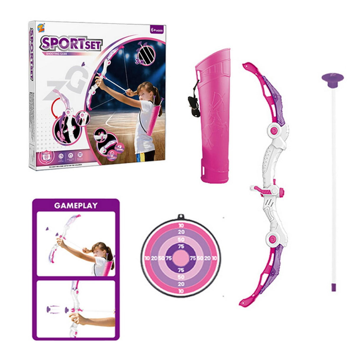 ARCO CON FLECHA PINK