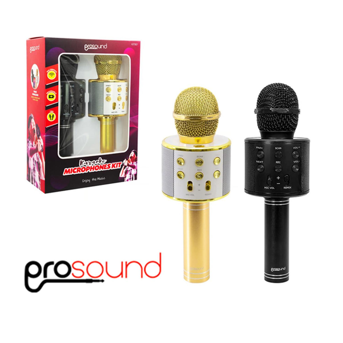 SET DOS MICROFONOS KARAOKE PROSOUND
